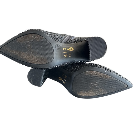 Mix#6 rhinestone in black block heels - Picture 6 of 10